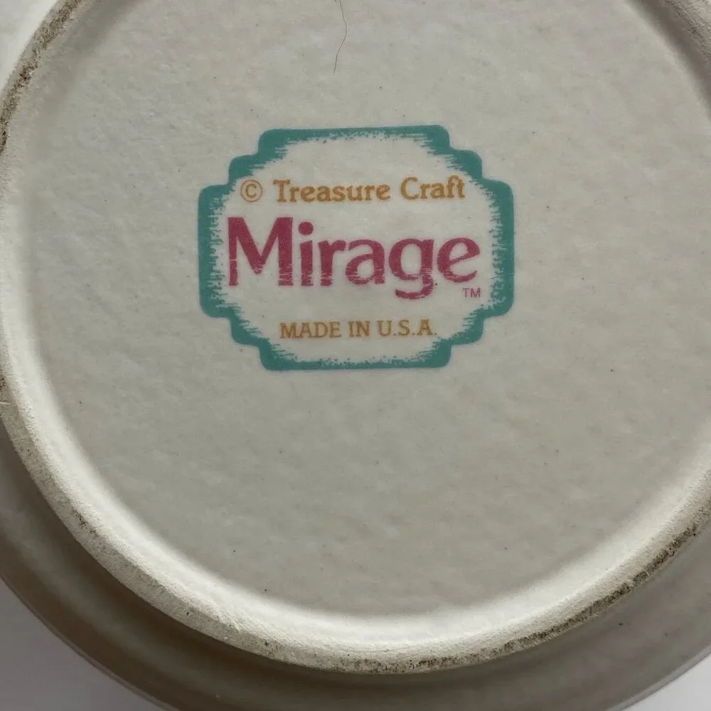 Vintage Treasure Craft Mirage Southwest design canister set of two 80s 90s jars‎